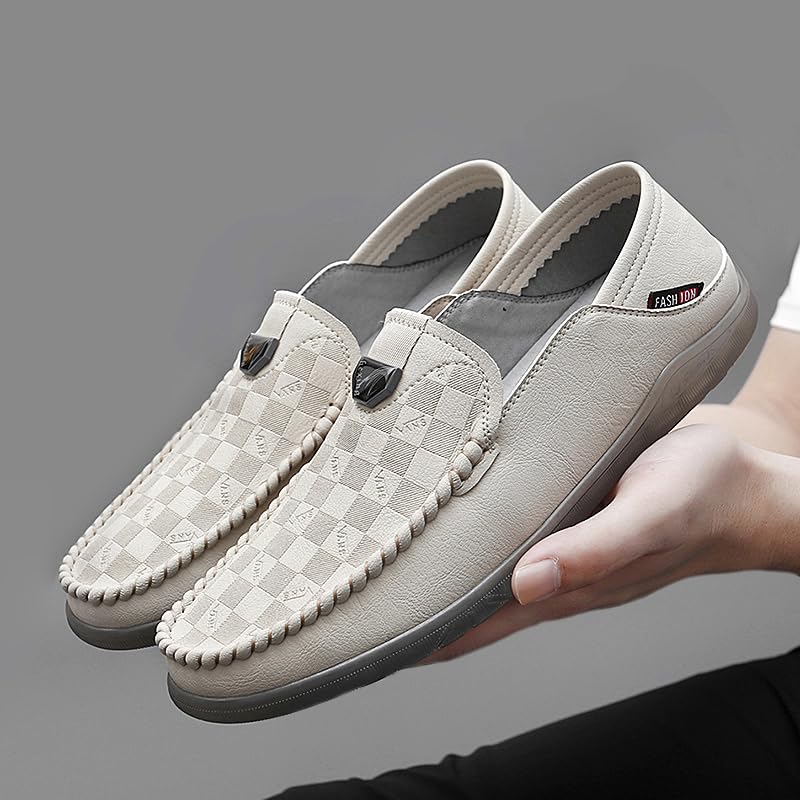 Premium Genuine Leather Men's Casual Shoes Slip on Mens Driving Penny Loafers for Men Lightweight Breathable3