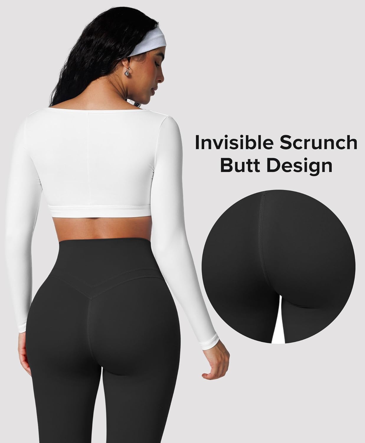 BRXL Invisible Butt Lifting Tall No Front Seam Flare Leggings for Women with Pockets High Waisted Bootcut Yoga Pants Black S