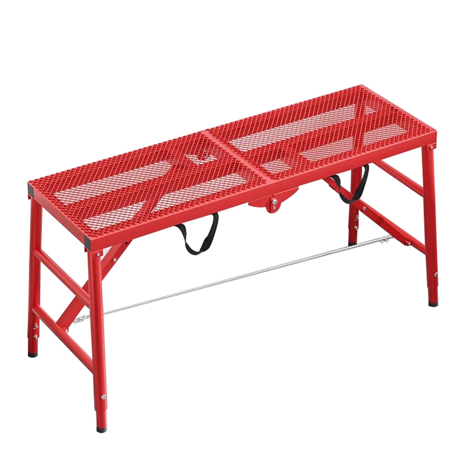 Piattaforma di Lavoro Piattaforma Di Lavoro Pieghevole In Acciaio Al Carbonio, Asse Di Lavoro Regolabile Per Lavaggio Veicoli, Pulizia, Verniciatura, Capacità Di 600 Libbre(Red,70.87x12.2x46.85in)