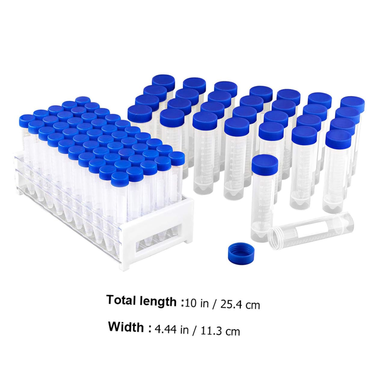 Gatuida 81pezzi Provette in Plastica Con Coperchio Provette Portaprovette Per Laboratorio e Uso Casalingo