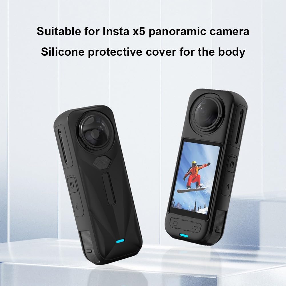 Funda protectora de silicona para cámara suave al tacto con diseño preciso, ligero y resistente a los arañazos, color negro