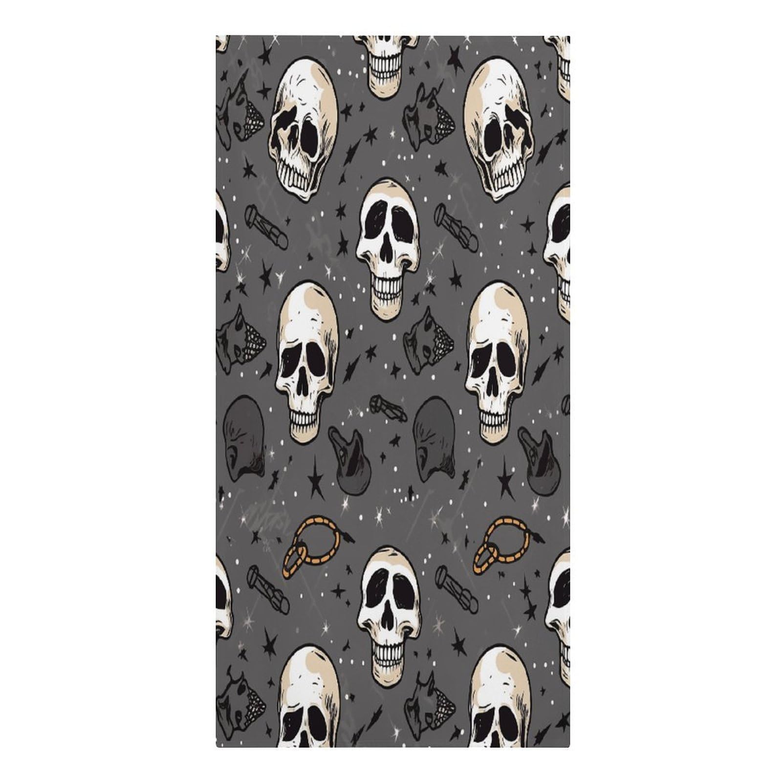 Adfgyerh Women's Style Skull And Lightning Microfiber Sand Free Towels Large Quick-Dry. Beach Towel For Swimming Pool Camping Beach .Beach Accessories， They Are Essential Accessories For Adults, And Men, Vacation Gif