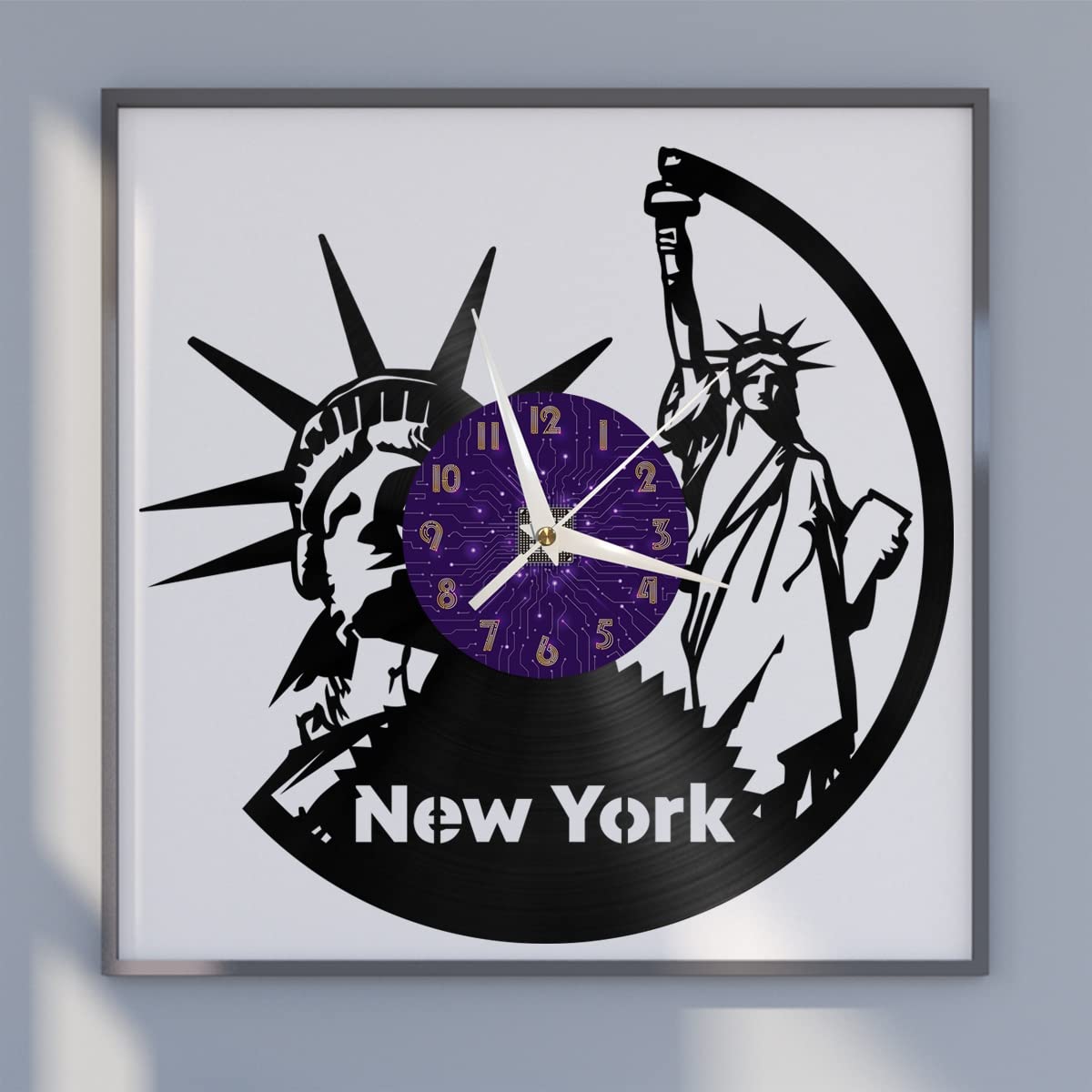 Horloge murale de cuisine et salon design vinyle déco pour maison et école