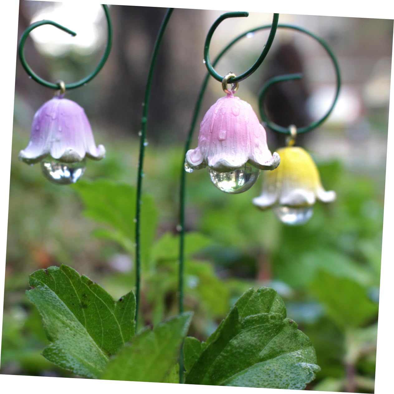 TOYANDONA 36stücke Blumenstecker Aus Resin Dekorative Gartenornamente Für Blumenbeete Und Rasen Garten- Mit Realistischen Details Und Stabiler Metallspitze Für Garten Innenhof Und