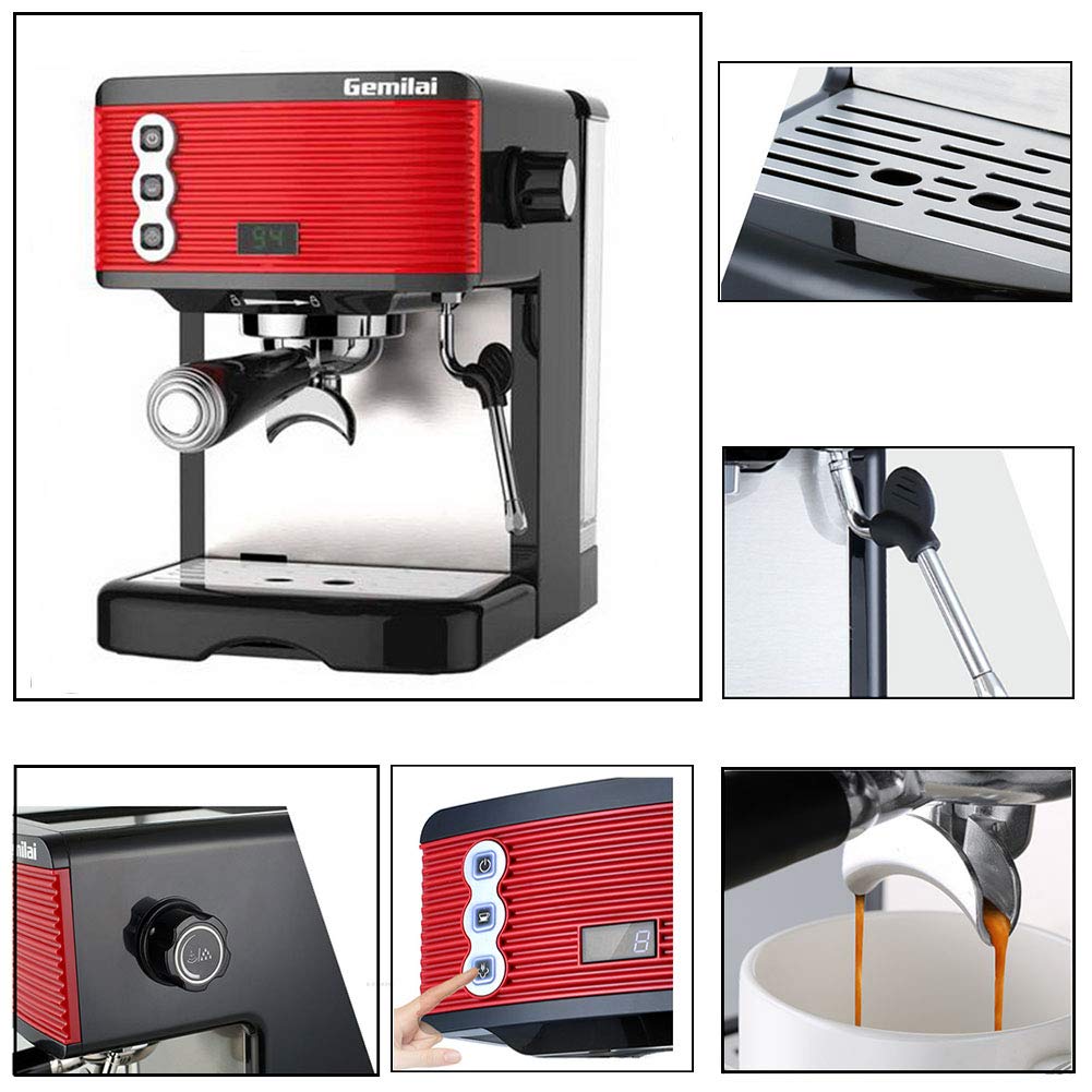 Amazon | コーヒーマシン、スチームポンプ半自動コーヒーマシン  