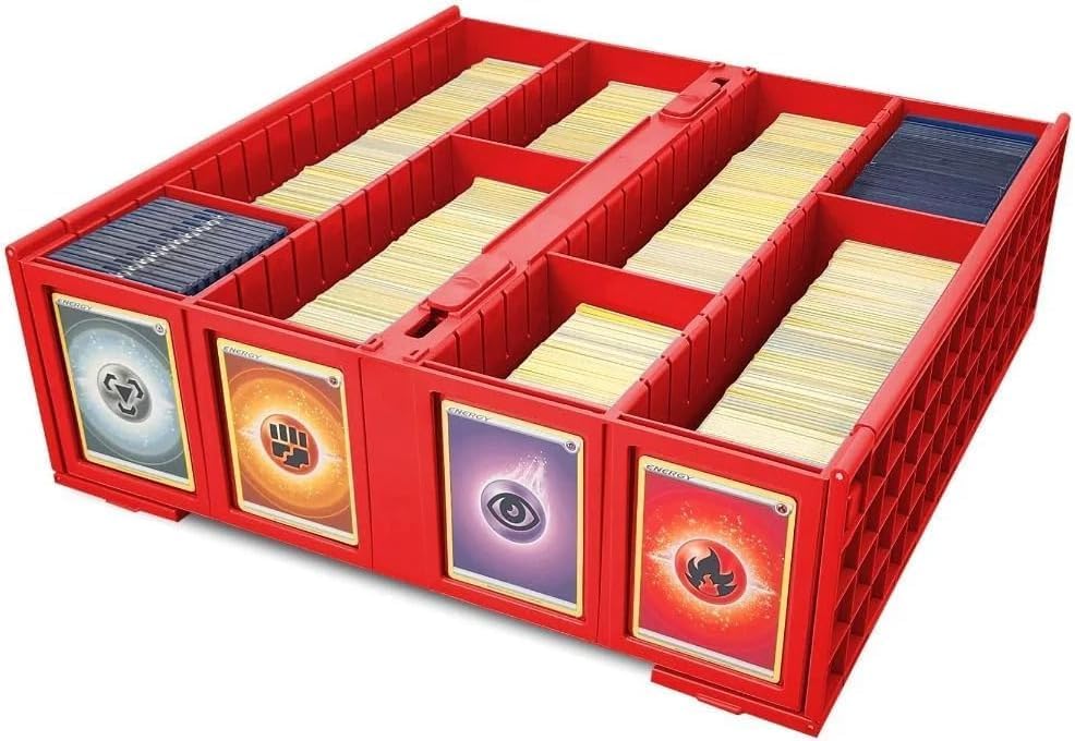 BCW Collectible Card Bin – Blue | Holds 3200 Cards | Includes 4 Dividers | Storage for Pokémon, MTG & Sports Cards
