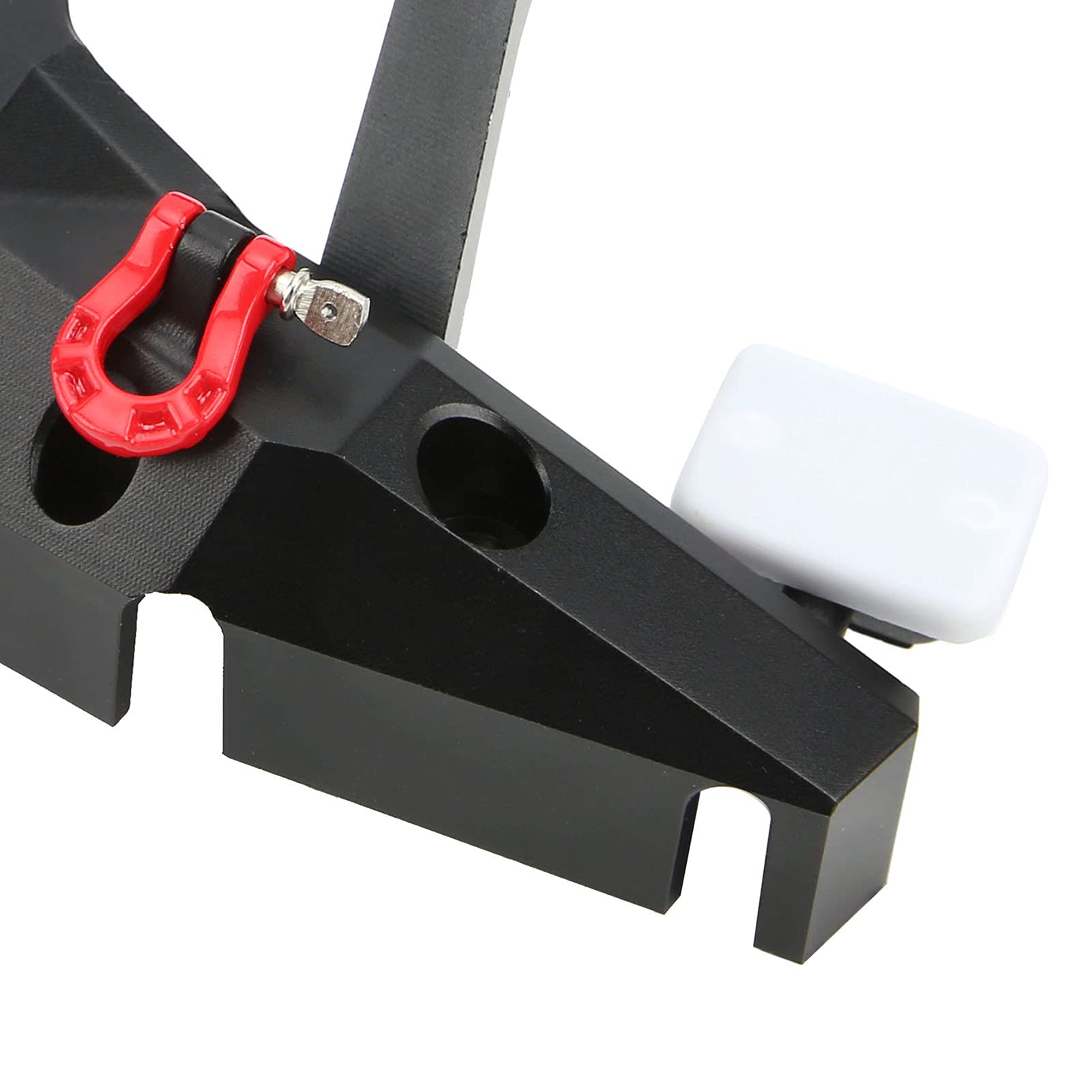 Portapacchi Anteriore RC in Metallo con Luce LED, Protezione Duratura per Auto RC, Accessori per la Guida Notturna