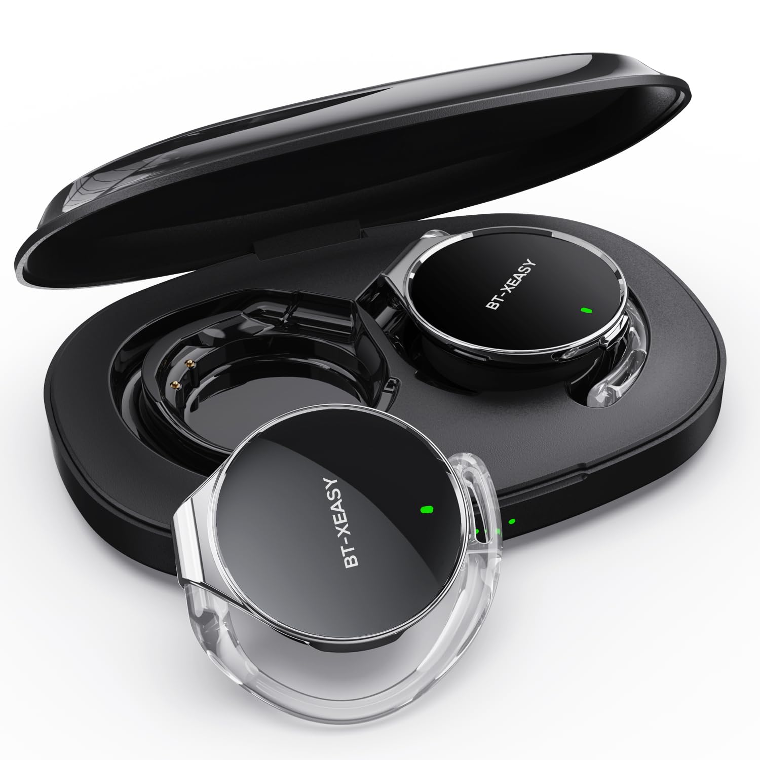 BEVCEFCC Open Ear Headphones Wireless 52hrs Bluetooth 5.4 Over Ear Hooks Headphones Earbuds with Microphone Ear Clip Headphones Simultaneously Connect 2 Devices Clip on Earphones