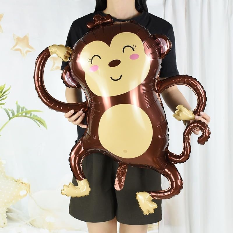 Atpata Funky Adorable Monkey Shape Foil Balloon for Parties and Events - Durable, Lifelike Design - Perfect for Birthdays, Baby Showers, and More!-image-41