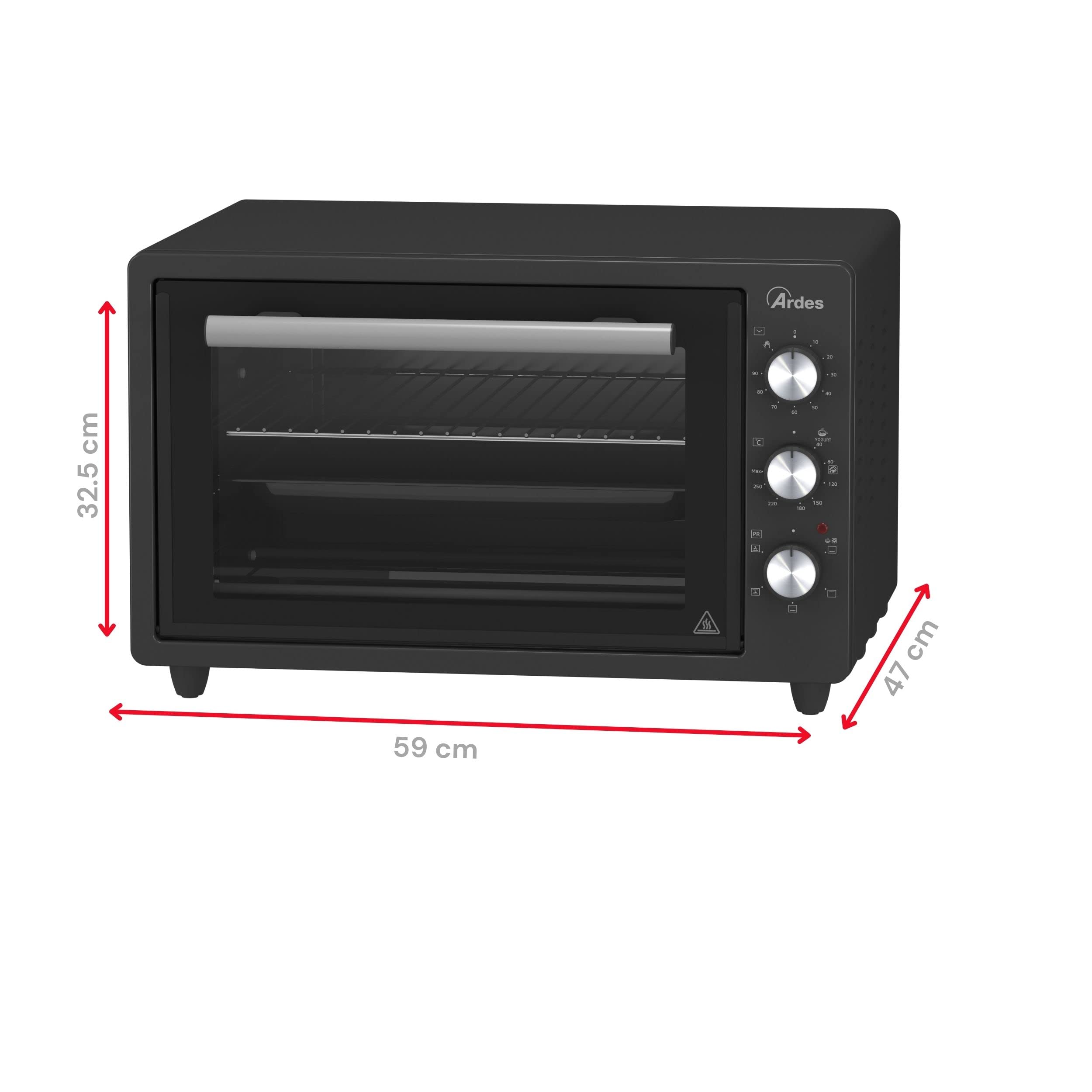 ARDES | AROVEN451 Forno Elettrico Ventilato 45 Litri Fornetto Elettrico Professionale Per Cucina | Compatto, Smart e Multifunzione (Specialità Girarrosto), Ideale Per Un'esperienza In Cucina A 360°