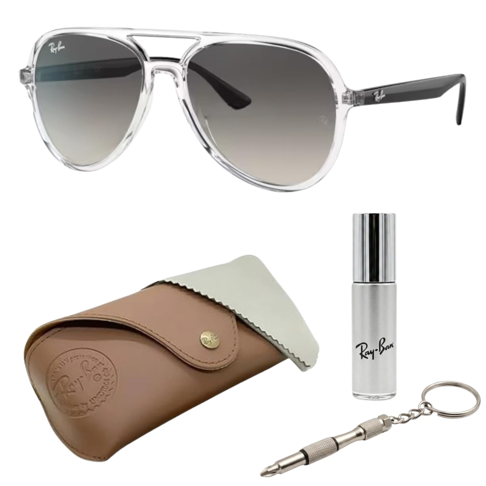 RB4376 Pilot Shape Sunglasses with Official Eyewear Kit