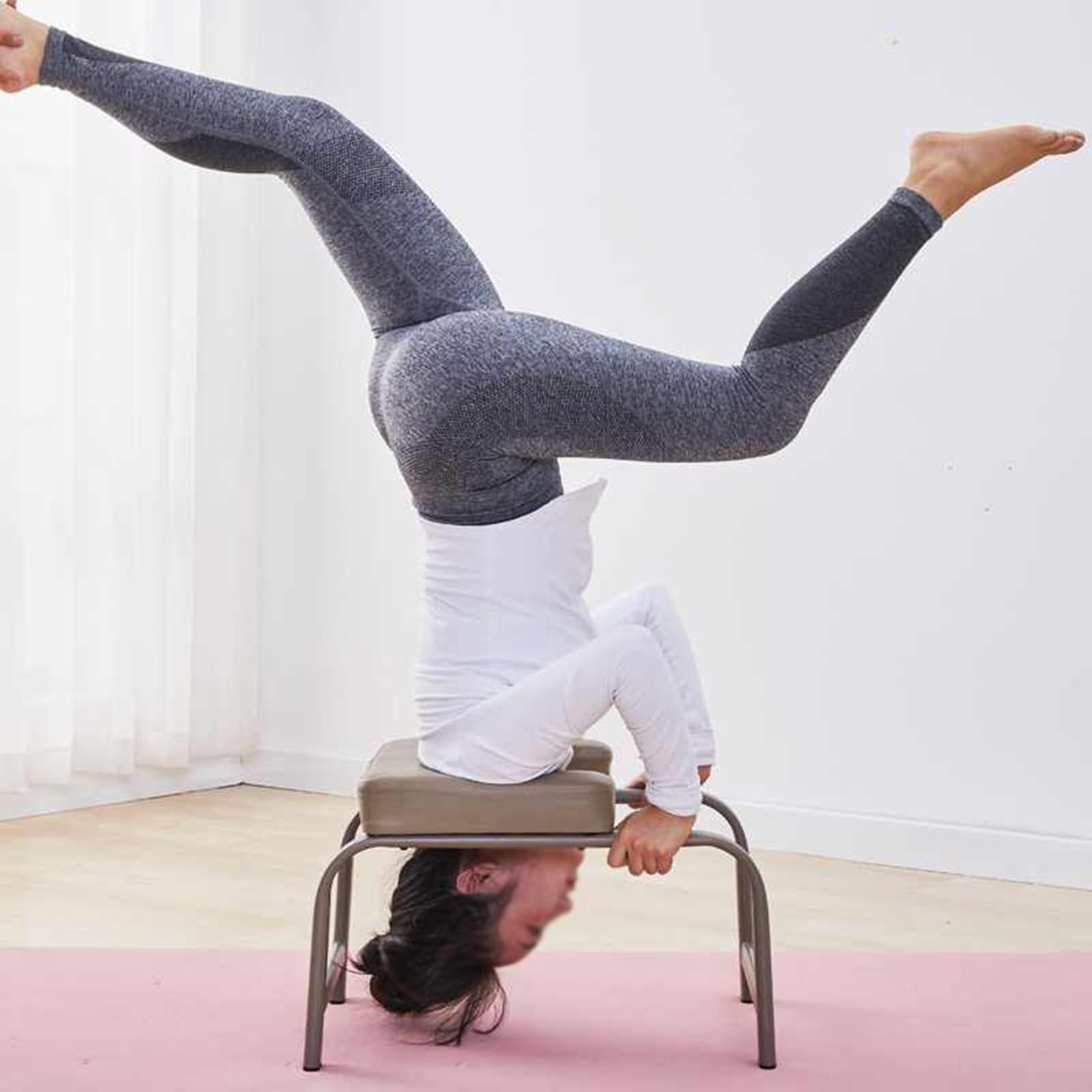 Sedia For Inversione Yoga, Sgabello For Verticale, Portata 150 Kg, Spessore Spugna 6 Cm, For Allenamento Fitness E Equilibrio