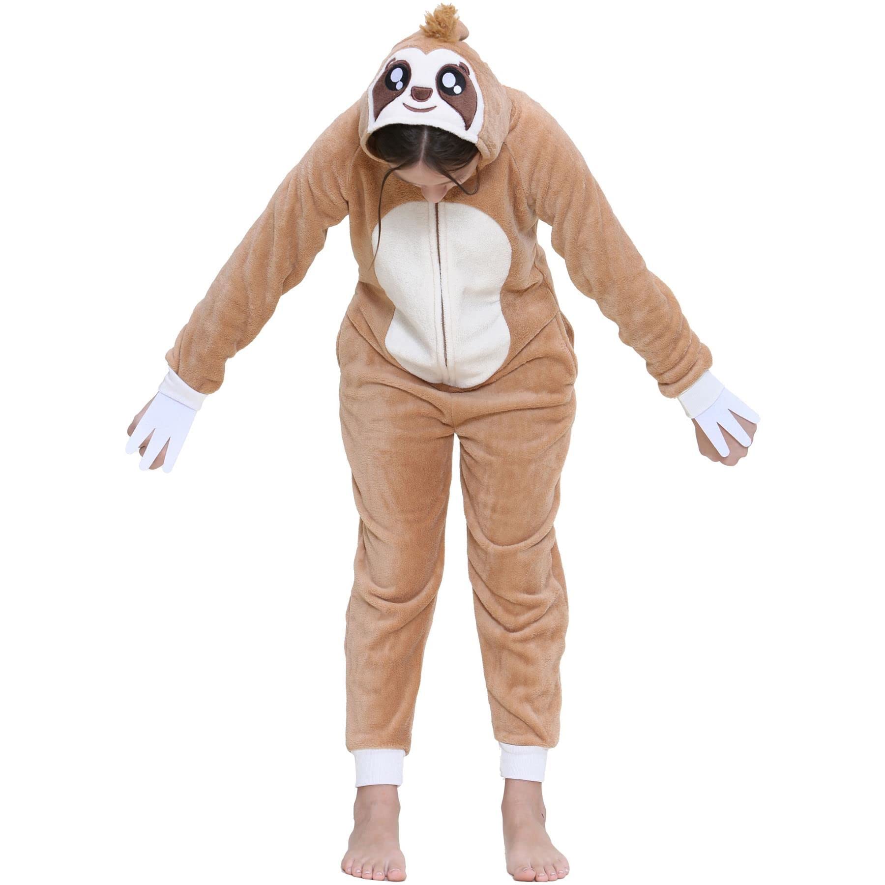 A2Z 4 Kids Tier Einteiler Für Kinder Mädchen Jungen Super Weich Kostüm Für Kinder - E.S Sloth 13