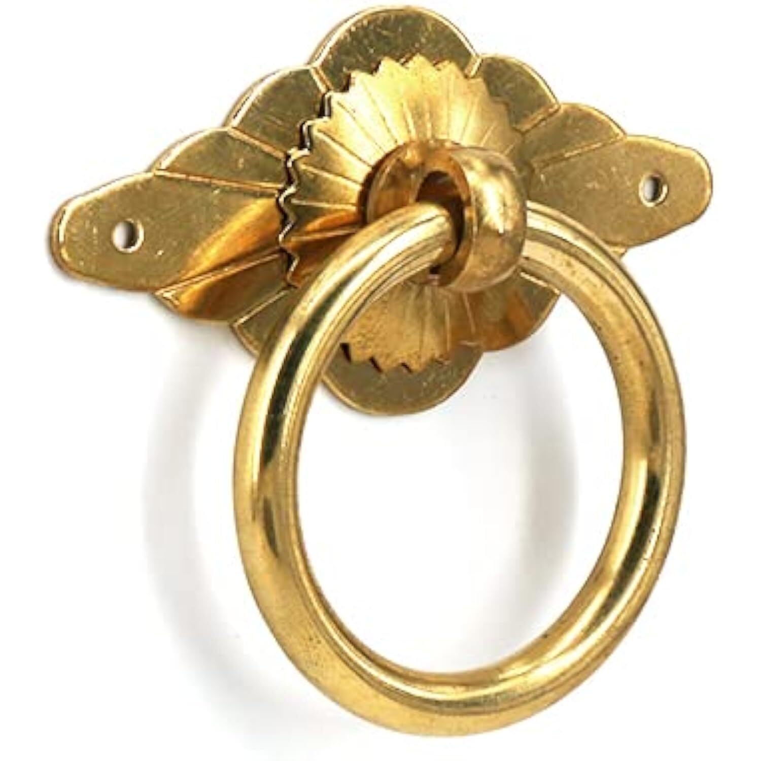 Zhaoqin B Ring Dia 40Mm Door Knocker Door Knockers 1X Brass Ring Drawer Knob Dresser Pulls For Furniture Decoration Closet Cabinet Cupboard Closet Door Knobs(B Ring Dia 40Mm)
