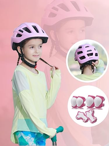 Miniatura 5 de Casco de bicicleta para niños de 1 a 8 años, cascos ajustables para niños y niñas, casco ligero para niños, ciclismo, scooter, deportivo, 18.9-21.3