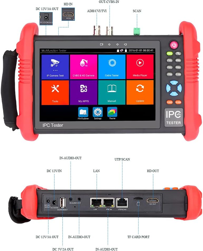 Hottest Sales Electop Upgraded 7 inch IPS Touch Screen IP Camera Tester, Support AHD, TVI, CVI & CVBS CCTV Tester Security Analog Tester with PTZ/POE/WIFI/4K H.265/HDMI in&Out/RJ45 TDR/Firmware Best Cyber Monday 🔥 Electop Upgraded 7 inch IPS Touch Screen IP Camera Tester, Support AHD, TVI, CVI & CVBS CCTV Tester Security Analog Tester with PTZ/POE/WIFI/4K H.265/HDMI in&Out/RJ45 TDR/Firmware