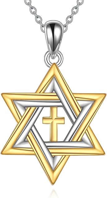 ONEFINITY Star Of David Necklace for Women 925 Sterling Silver David Star Pendant Necklace Star Of David Jewellery Gifts For Men