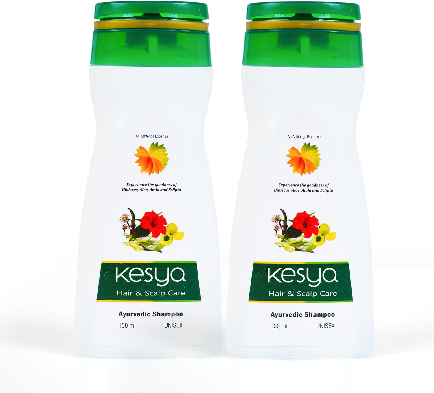 Ashtanga Kesya Scalp Care Shampoo 100ml (Pack of 2) | Ayurvedic Hair Fall Control | Anti-Dandruff | Nourishing Herbal Cleanser | Hibiscus, Amla, Bhringaraj | Daily use shampoo