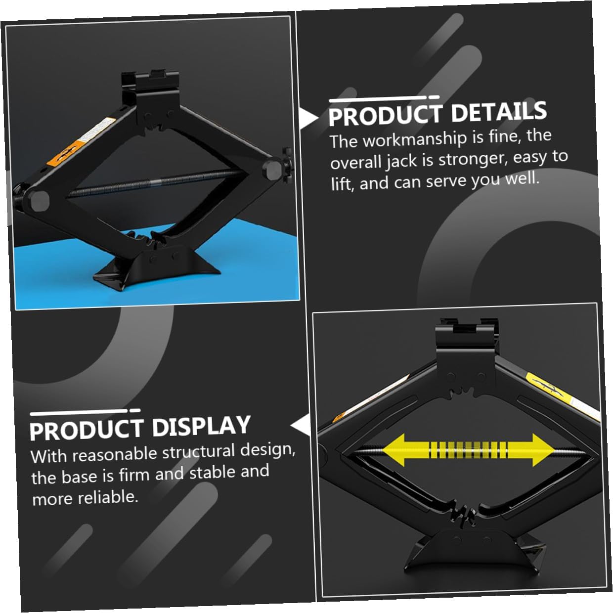 5 Ton Auto Hand Cranking Jack Scissor Jack Car Tire Repair Tool Portable Vehicle Lift for Emergency Tire Change and Maintenance Random Color