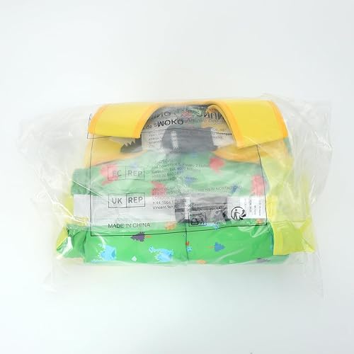 Miniatura 5 de MoKo Chaleco de natación para niños pequeños, flotadores de brazo de natación de 13 a 70 libras de dibujos animados con alas de agua para piscina,