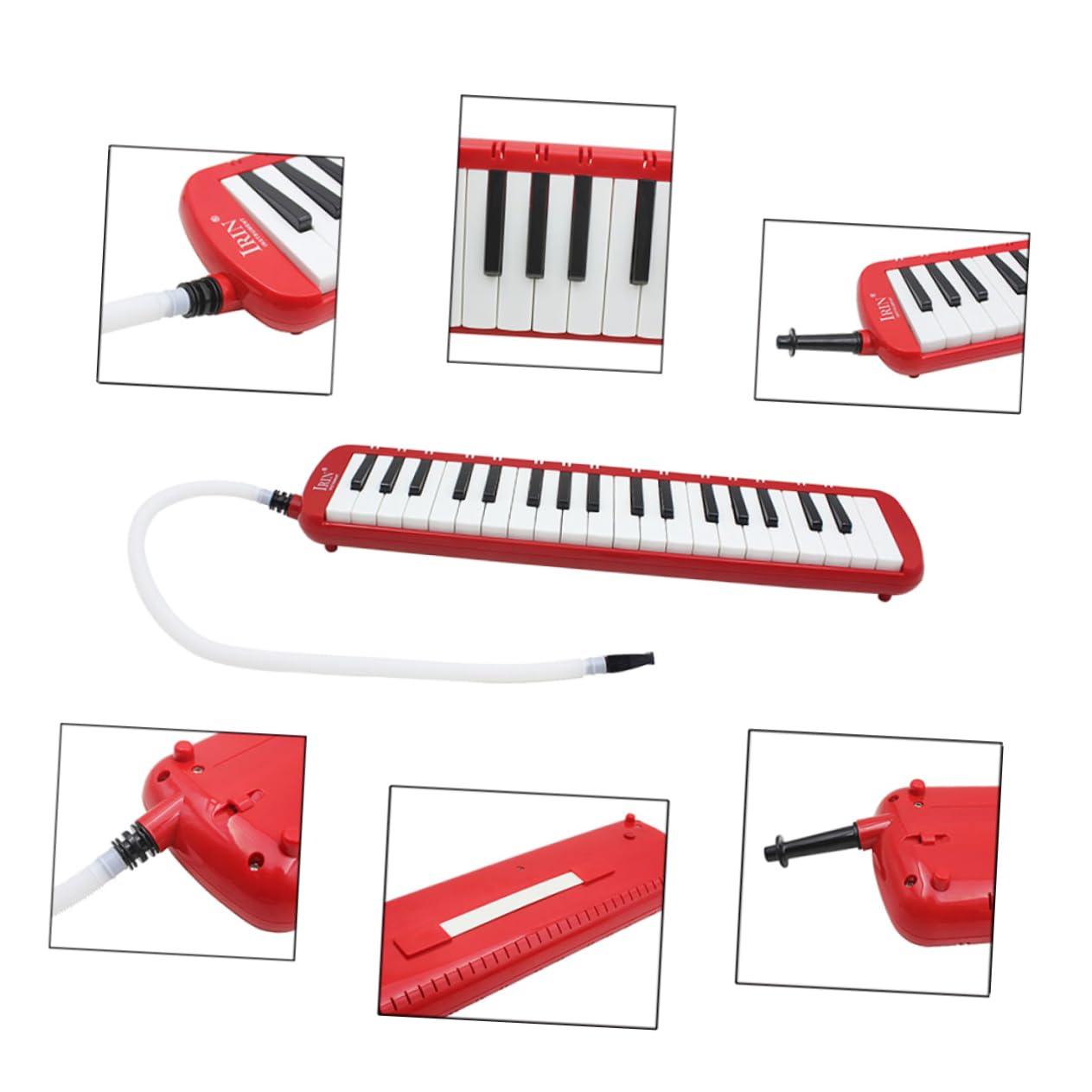 Strumento Musicale Armonica Melodica con Custodia a 37 Tasti | Rosso, Abs Leggero, senza Batterie, Borsa Inclusa, per Principianti e Amanti della Musica