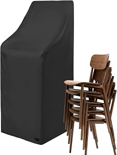 Funda protectora para silla de jardín, ajustable y plegable, gran protección para muebles de exterior, terraza y fundas de sillas, para jardín, balcón, césped y prado
