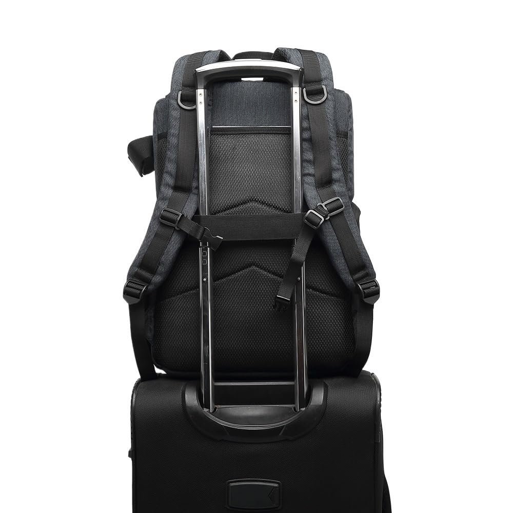 Borsa Reflex Zaino fotografico multifunzionale impermeabile Grande capacità Borsa fotografica portatile da viaggio Fotografia for esterni(GRAY)