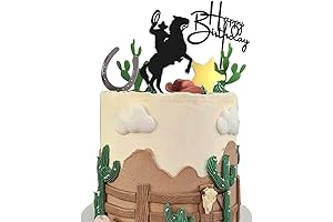 Cowboy Cake Decorations Toppers with Hat