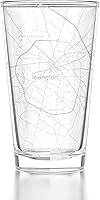 Vista 15 de Well Told Vaso de pinta grabado con mapa de Columbus Ohio, regalo de cerveza grabada (16 onzas, transparente) Pinta de mapa de la ciudad