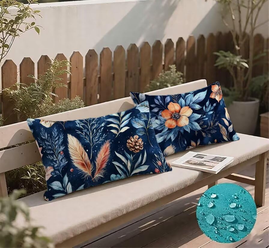 Housse coussin fleuri 90x60 ext&eacute;rieur pour sublimer votre salon de jardin - 3
