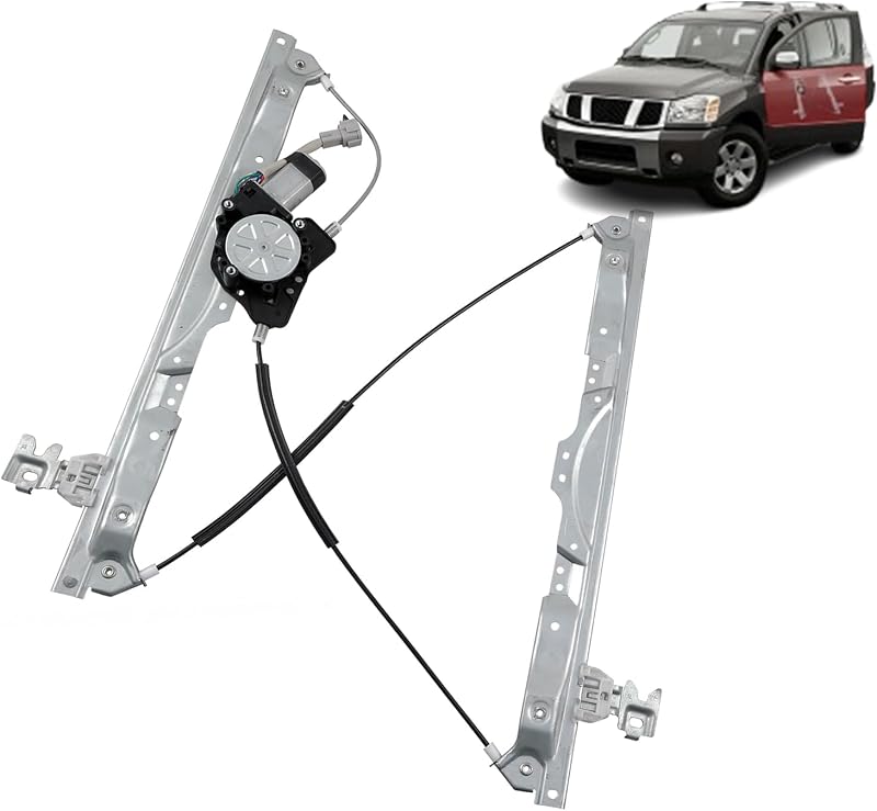 Máquina de vidro elétrica dianteira esquerda com motor ATRACYPART para Nissan Titan, Armada e Infiniti QX56 – 1 unidade