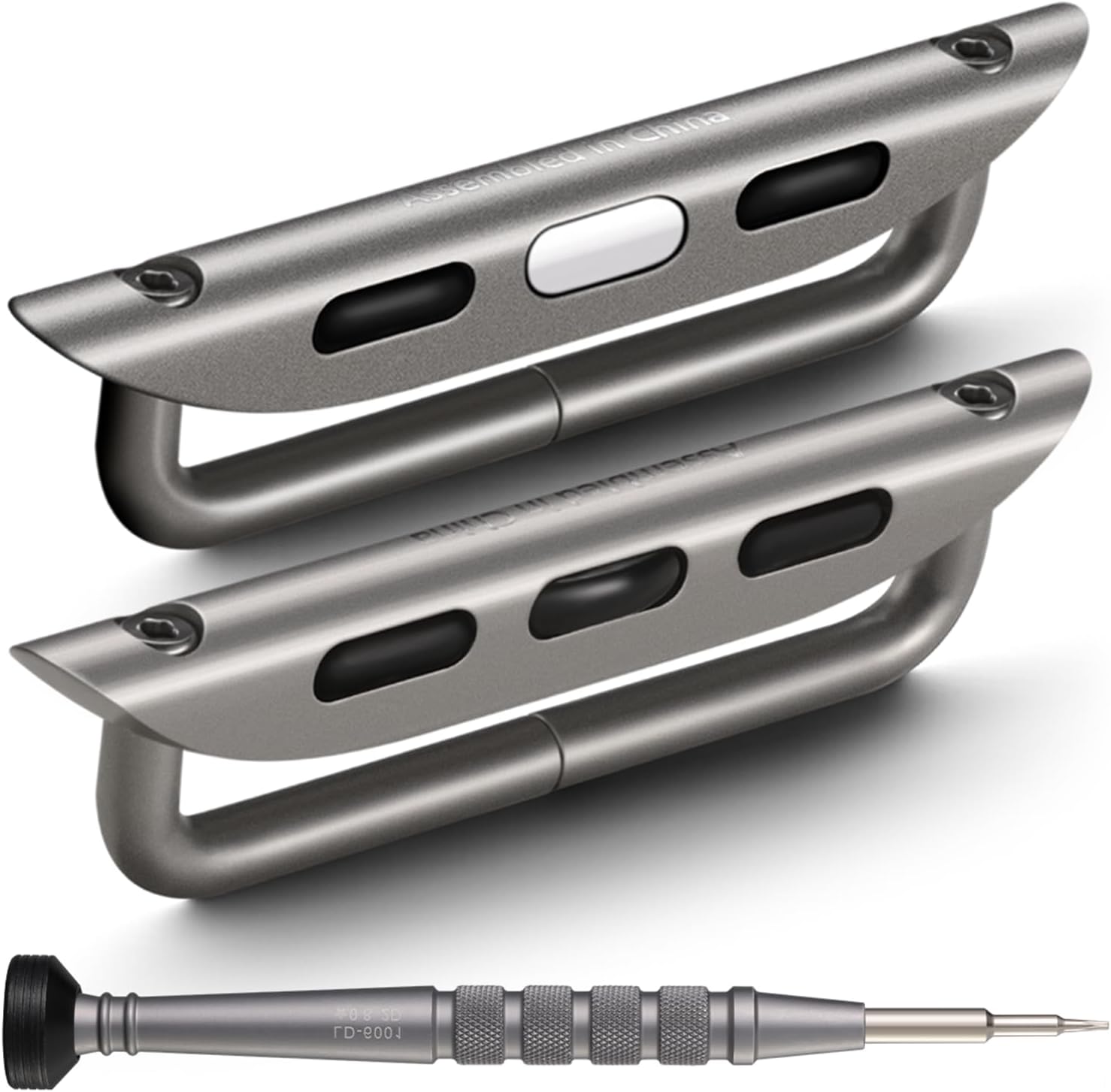 REZERO Watch Strap Connectors for Apple Watch, 316L Stainless Steel Adapters Apple Band Accessories Replaceable for iWatch Series 10/9/8/7/6/5/4/SE, Ultra 2/1, 40/41/42/44/45/46/49mm