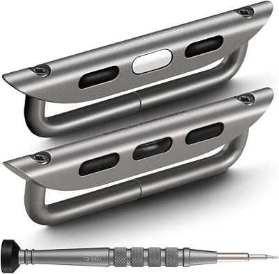 REZERO Watch Strap Connectors for Apple Watch, 316L Stainless Steel Adapters Apple Band Accessories Replaceable for iWatch Series 10/9/8/7/6/5/4/SE, Ultra 2/1, 40/41/42/44/45/46/49mm