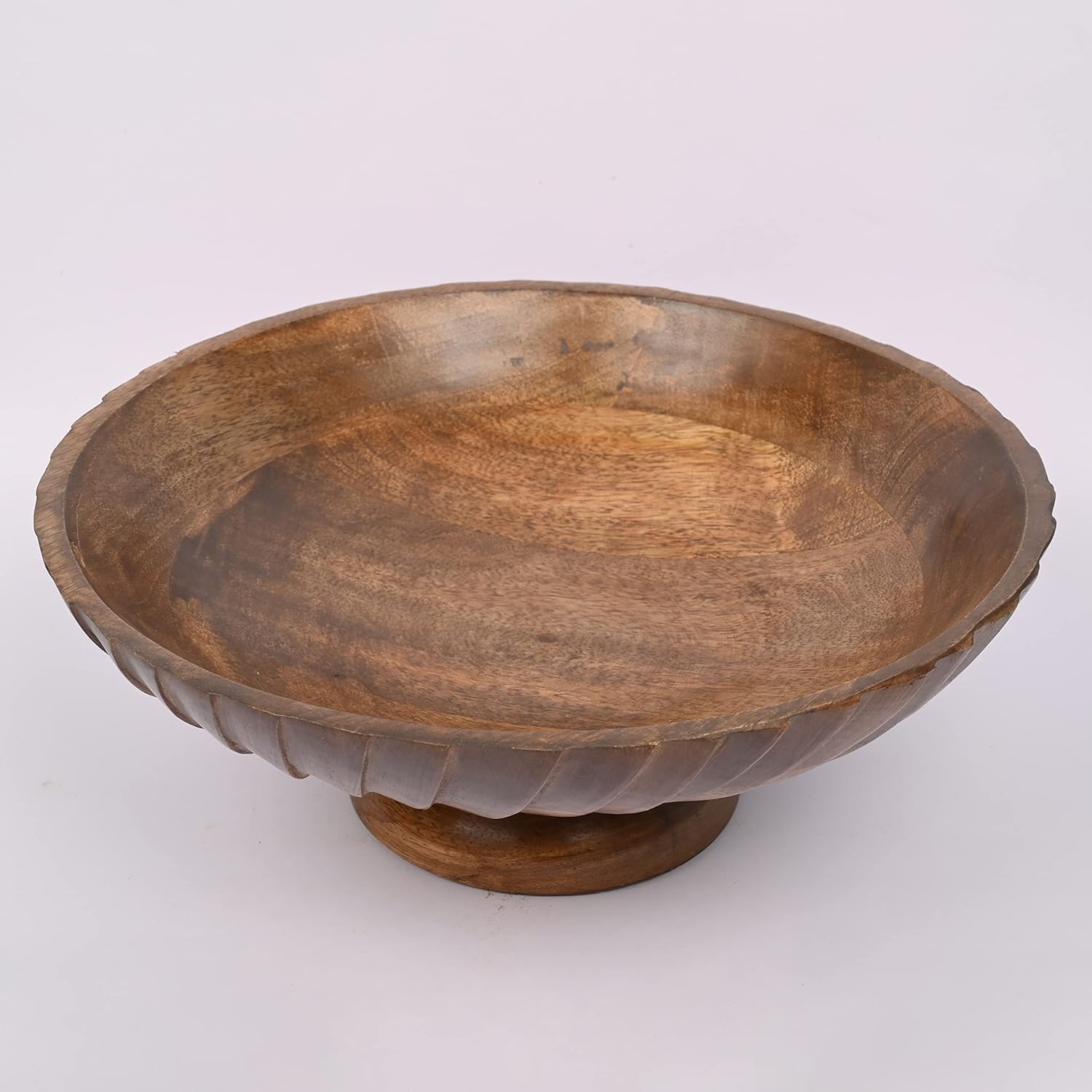 Fruit Bowl Wooden Fruit Bowl for Kitchen Counter for Home Decor or Decorative Fruit Bowl for Table (12" X 12'" X 4.75") - Image 3