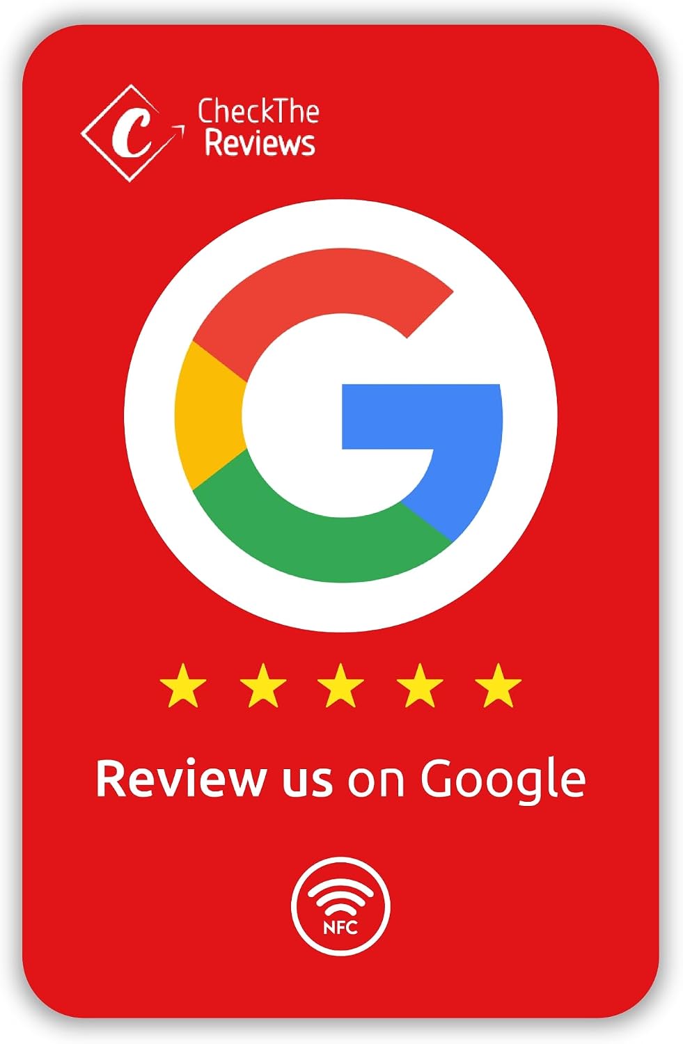 Digital NFC Card - Smart Gadget for Reputation Management - Compatible with Google, Facebook, TripAdvisor - NFC Tap Card for Customer Feedback (1 Pack)