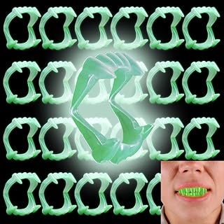 Halloween Teeth Glow in The Dark Fangs Teeth, Dress-Up, Pretend Play (100-Pack)