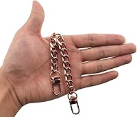 Vista 27 de HAHIYO Correa metálica de cadena para bolso de 43.3' de oro para bolso cruzado, bandolera y bolso de mano, cómoda y plana de 0.4' de ancho, extra