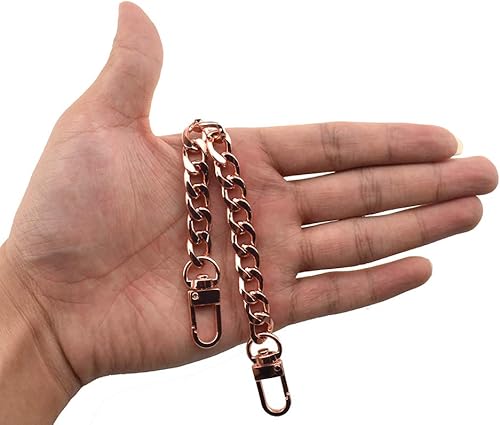 Miniatura 27 de HAHIYO Correa metálica de cadena para bolso de 43.3' de oro para bolso cruzado, bandolera y bolso de mano, cómoda y plana de 0.4' de ancho, extra