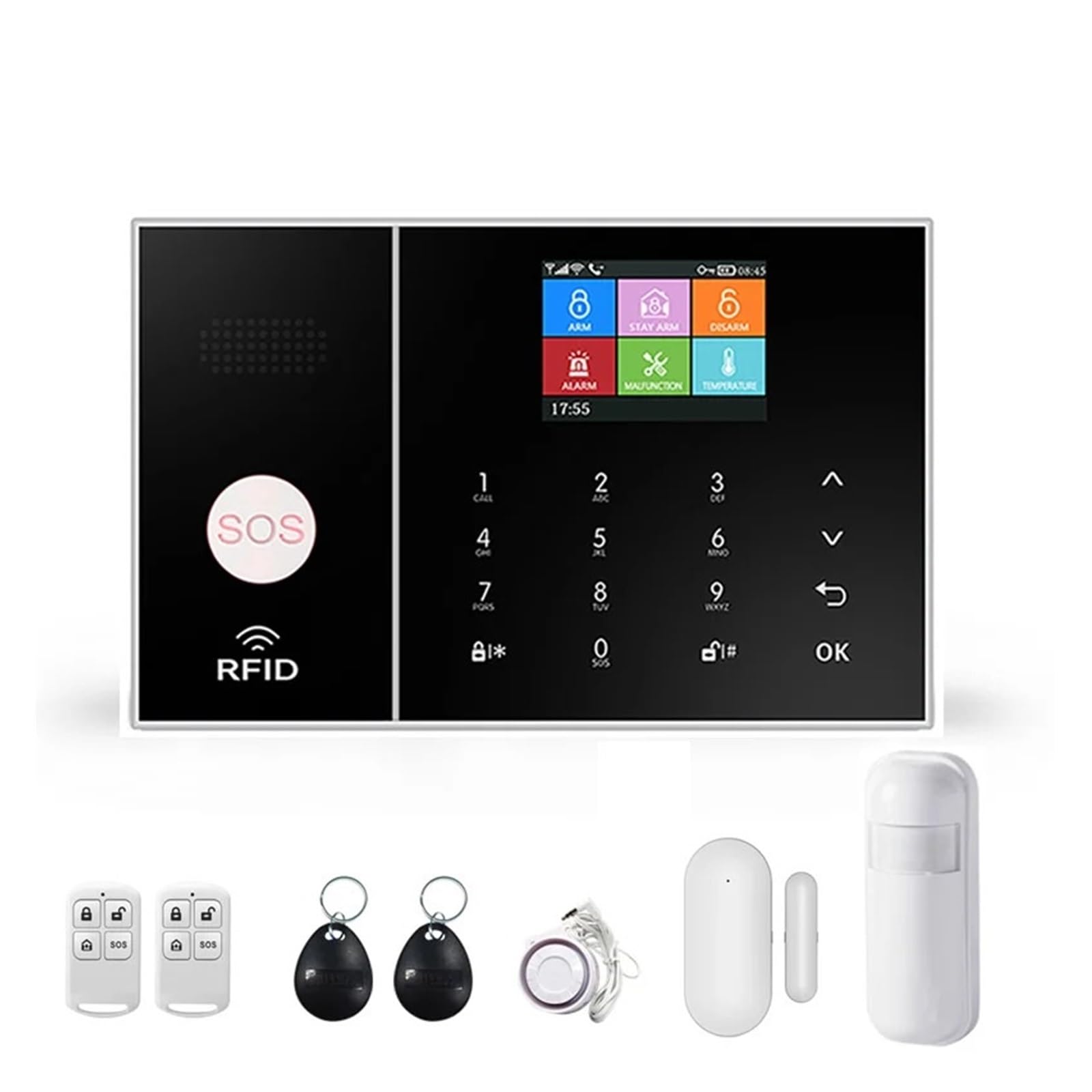 Di Allarme Wifi GSM For Sicurezza Wireless Domestico E Aziendale Con Telecomando APP For Sensore Pir Porta Monitoraggio Remoto(B)