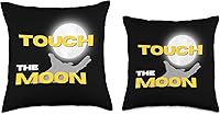 Vista 3 de CroftTee Touch The Moon - Almohada de 18 x 18 pulgadas, multicolor