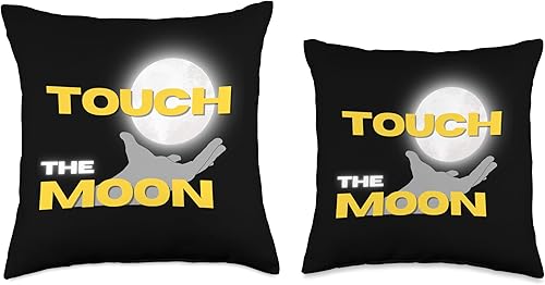 Miniatura 3 de CroftTee Touch The Moon - Almohada de 18 x 18 pulgadas, multicolor