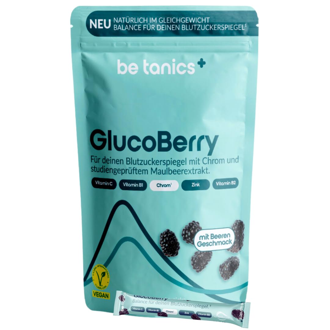 be tanics GlucoBerry Blutzucker Balance Glukose mit Reducose 28 Direktsticks