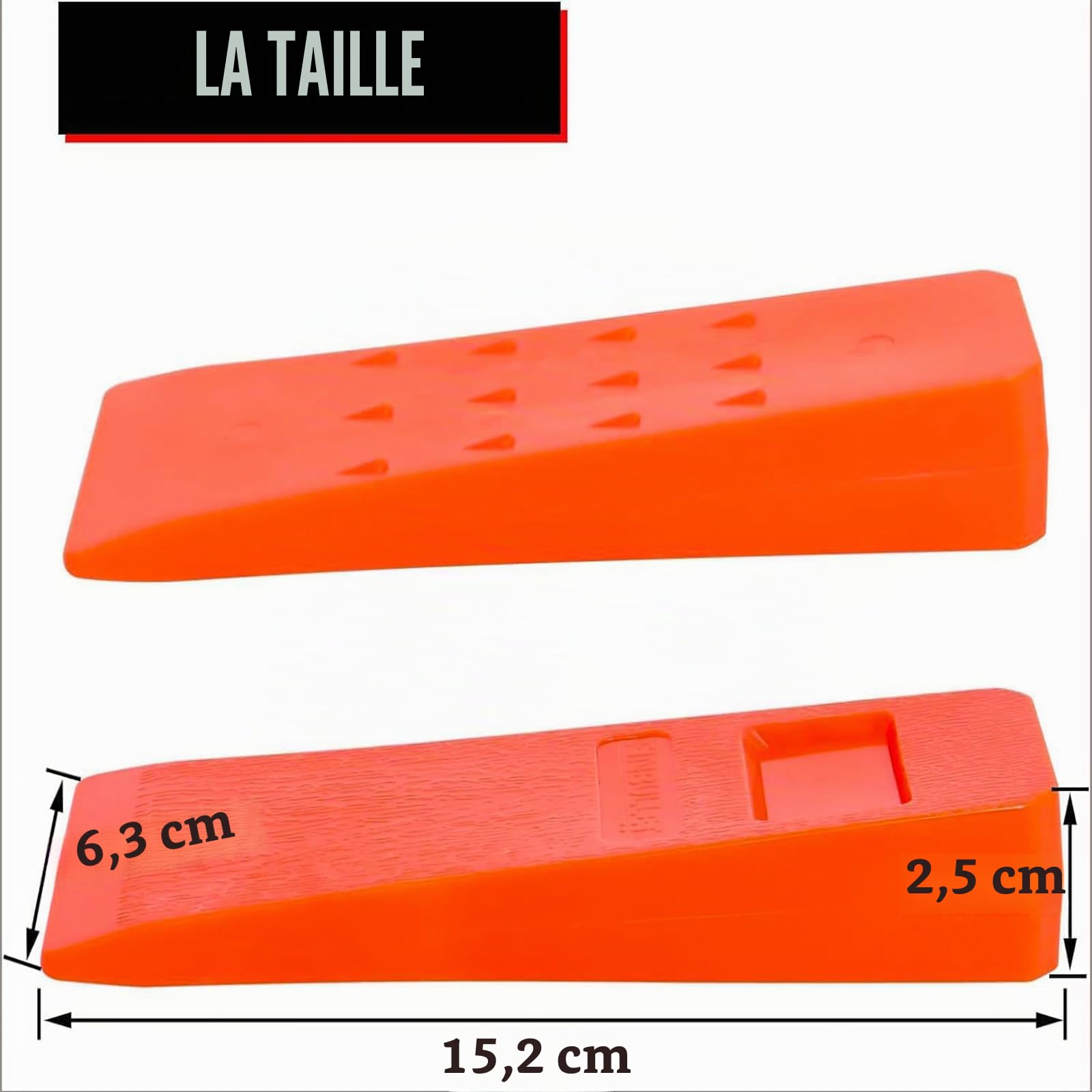 Poweka Lot de 6 cales d'abattage pour tronçonneuse 6 pouces – Plastique ABS