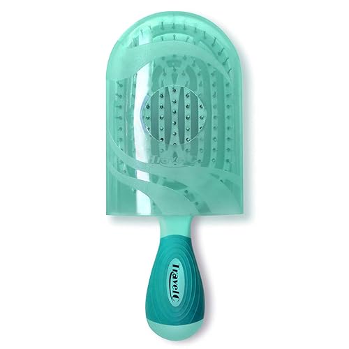 Miniatura 1 de NuWay TravelC ventilado patentado por Estados Unidos para todo tipo de cabello es seguro para secador de pelo (verde azulado)