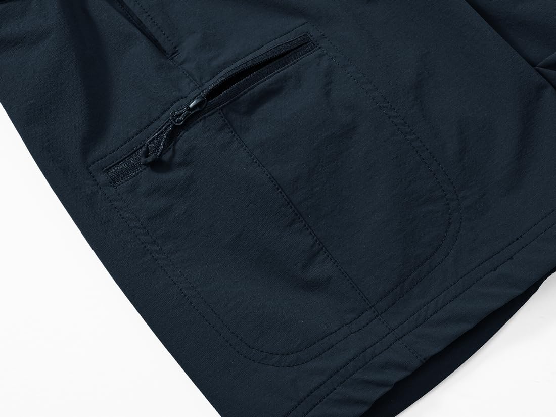 donhobo Short pour femme - Séchage rapide - Respirant - Pantalon de randonnée - Sport - Pantalon cargo d'été - Bermuda - Loisirs, bleu marine, S