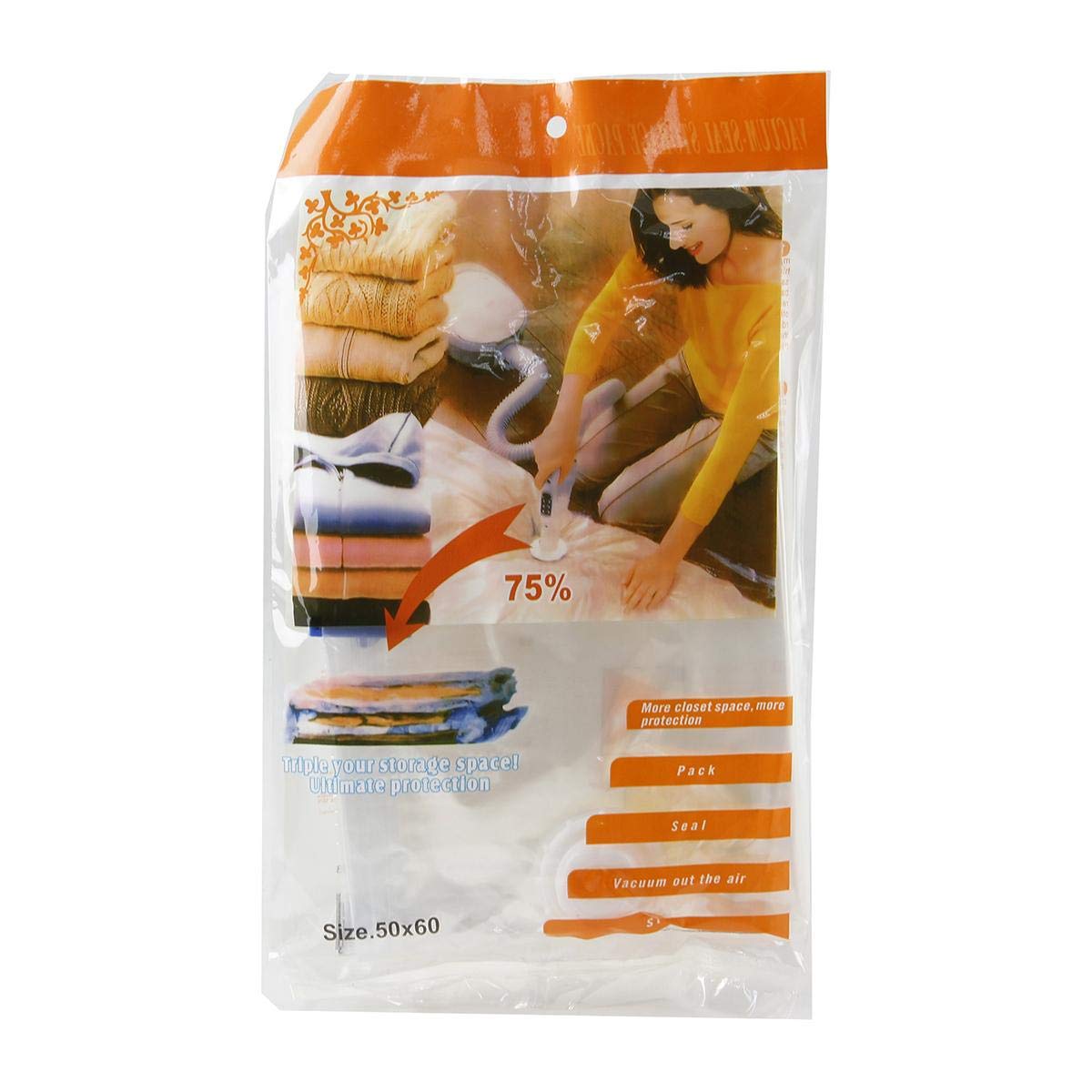 Other Space Saver Bedding Clothes Storage Travel Bag, 50 x 60 cm, Clear, H20.2 W34.5 D2.8 cm