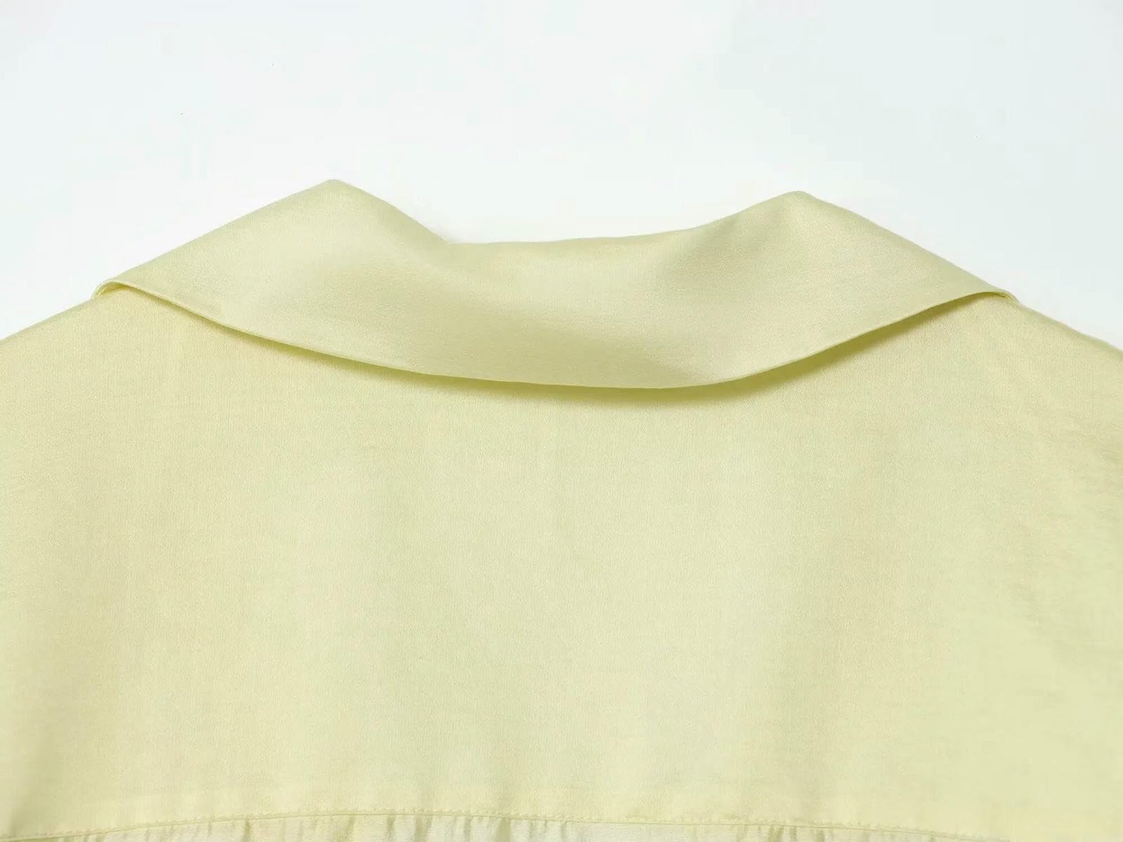 Camicia Donna Camicie Autunnali da Ufficio Eleganti E Larghe alla Moda Viaggio per Vacanze Chic Strada-Marrone Chiaro-s