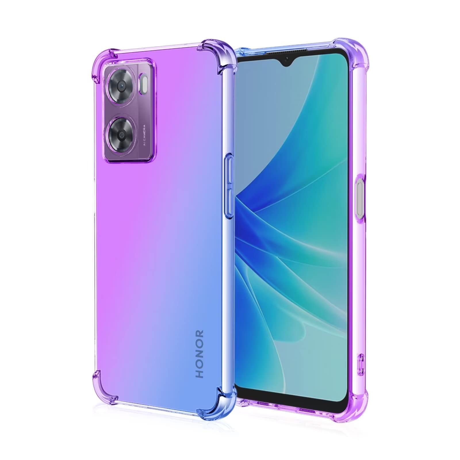BEEJTUNY Custodia per Oppo A57 4G / Oppo A57s, Cover Protettiva Trasparente con Glitter Sfumati, Guscio Paraurti Morbido e Bello, Elegante Cover Antiurto. Rosa