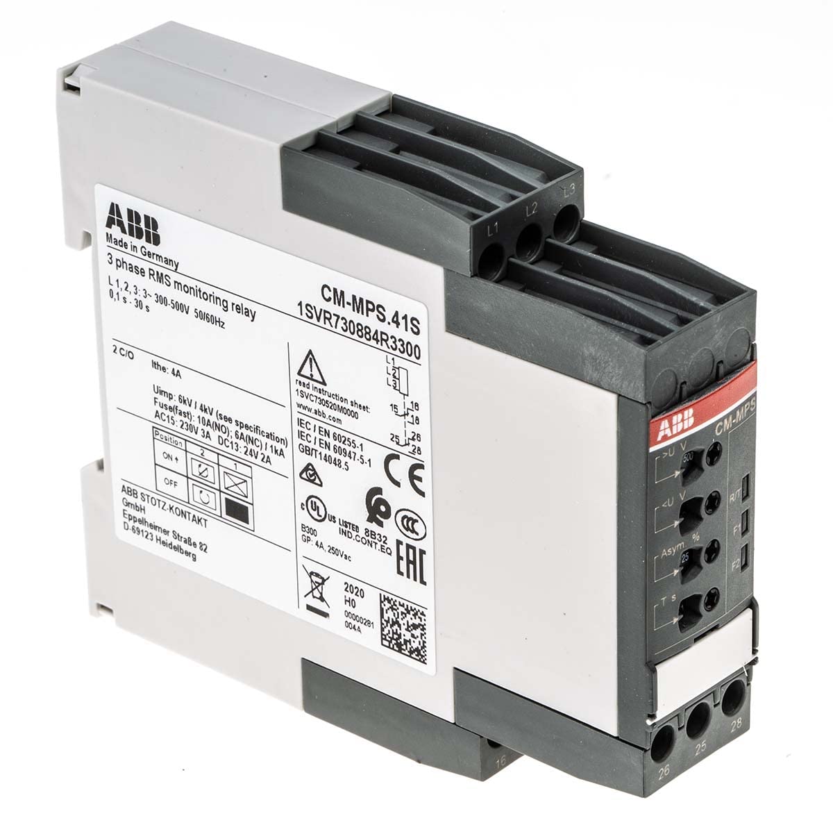 abb-entrelec cm-mps. 41S – RELE Kontrolle trifasico cm-mps. 41S 2 mit C Schraube