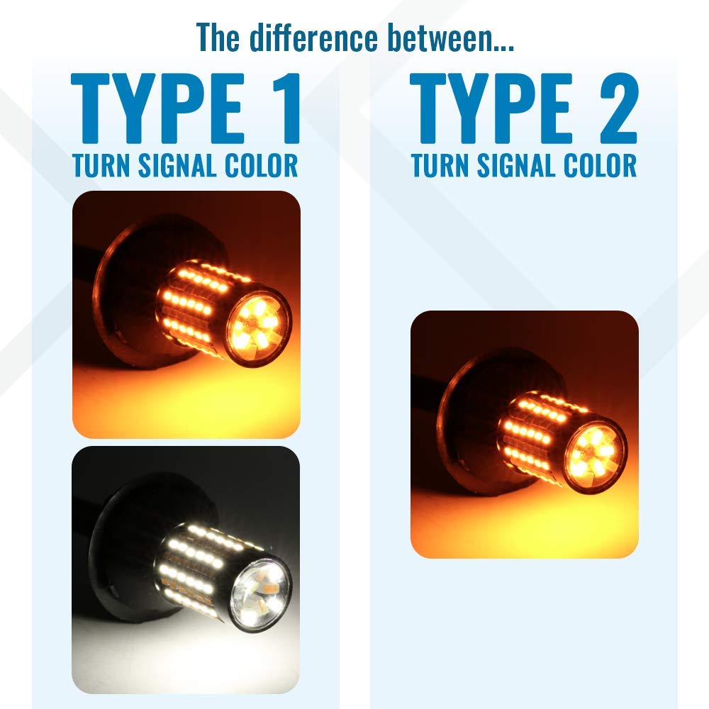 Syneticusa 7443 LED Amber Turn Signal Bulbs – Error-Free, CANbus Compatible, 1 Pair